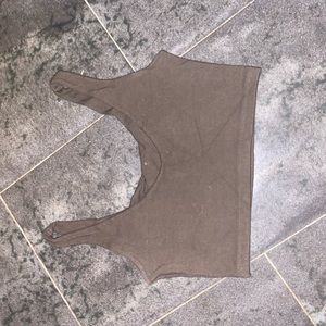 brandy melville brown tank top crop top
